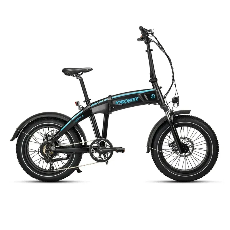 JOBOBIKE Eddy X Składany Rower Elektryczny FatBike Miejski czarny