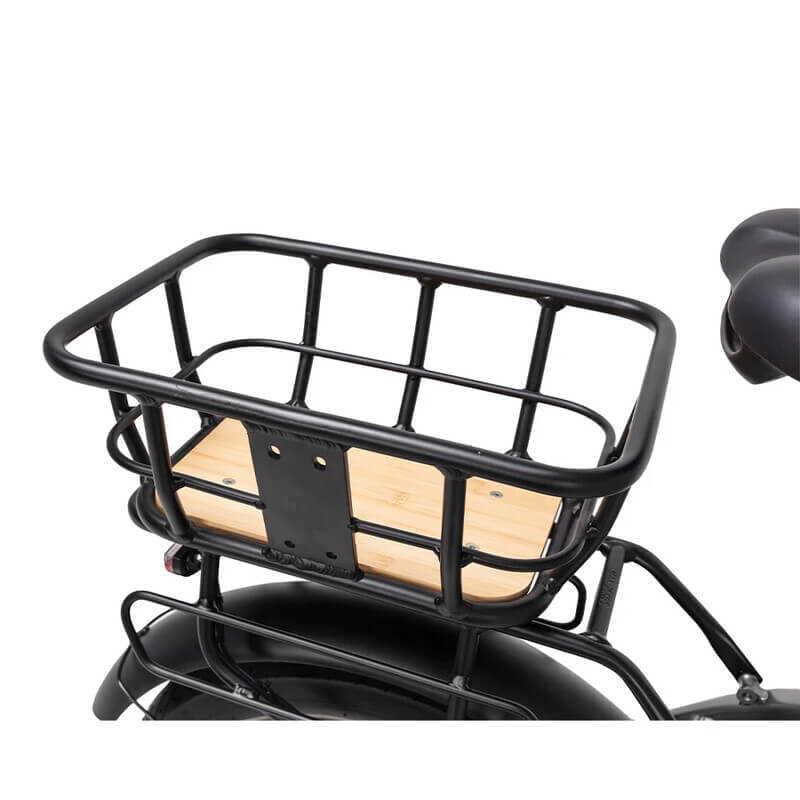 JOBOBIKE zintegrowany koszyk z drewnianym wykończeniem