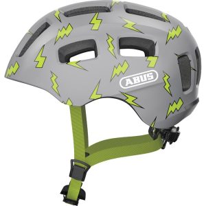 Kask rowerowy dziecięcy Abus Youn-I 2.0 szary pioruny