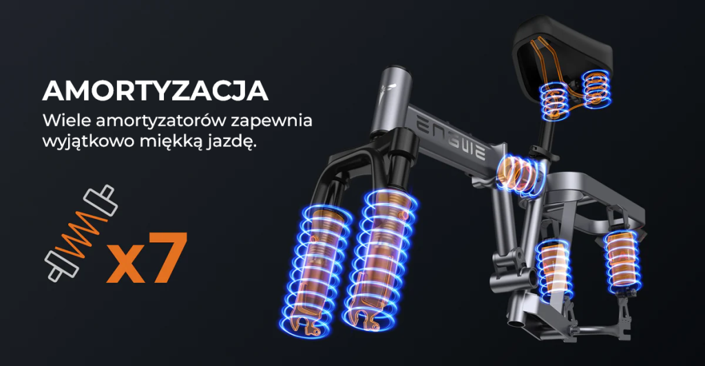 ENGWE T14 amortyzacja