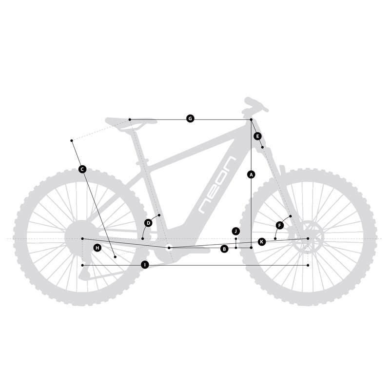 Geometria Roweru elektrycznego Neon BEAM 2.0