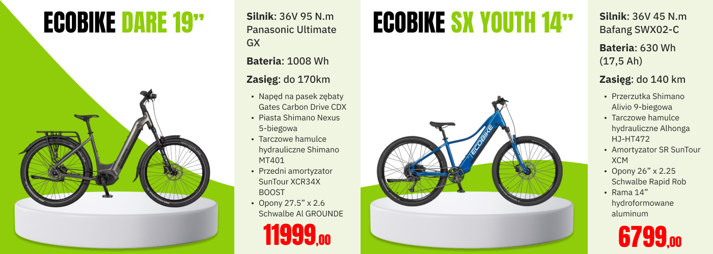 Ecobike Dare 19" & Ecobike SX YOUTH 14"